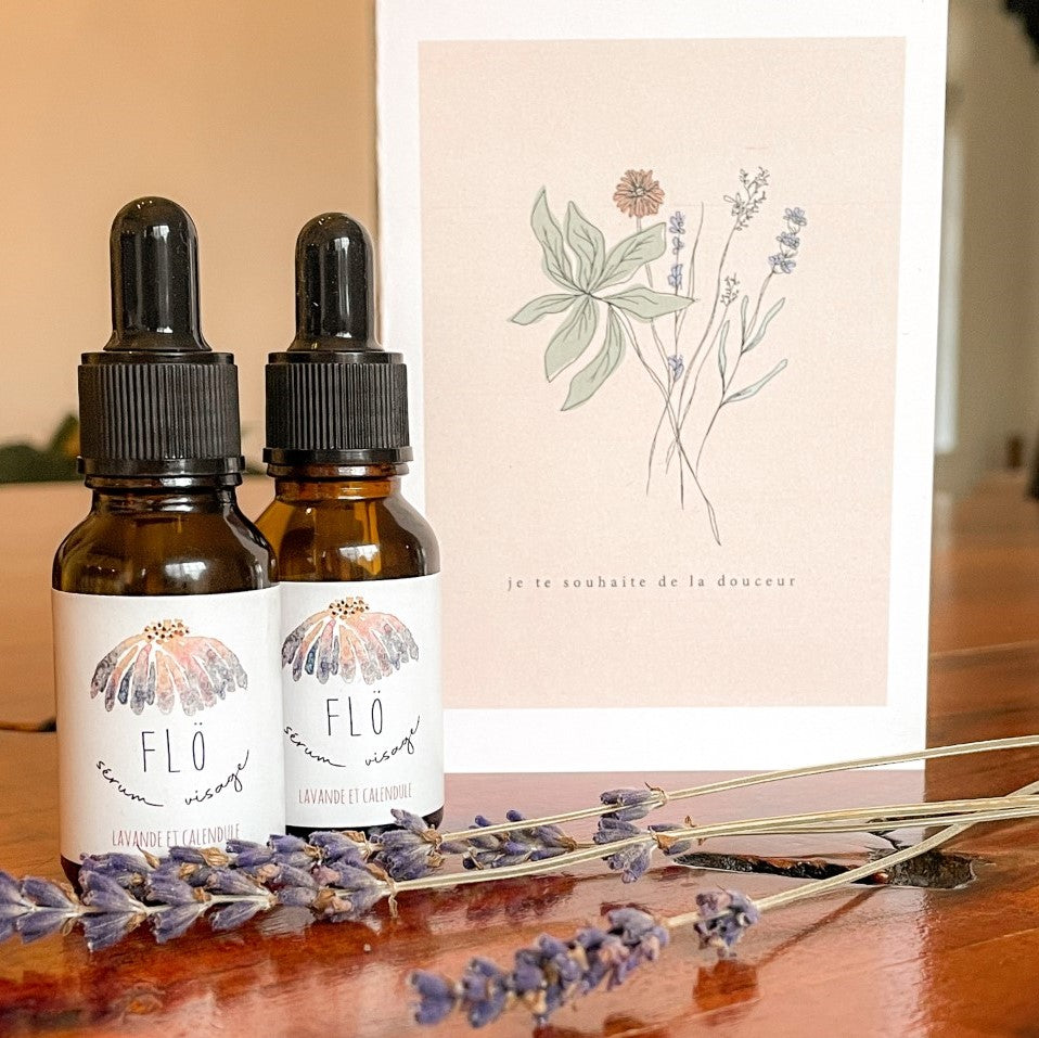 Carte de souhait Flö print fleur